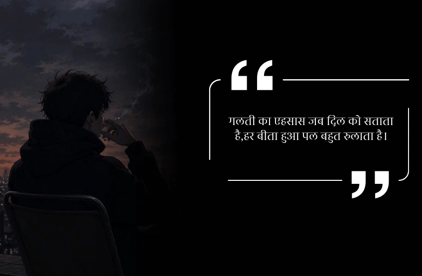 गलती का एहसास शायरी