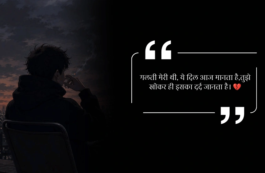 गलती का एहसास शायरी
