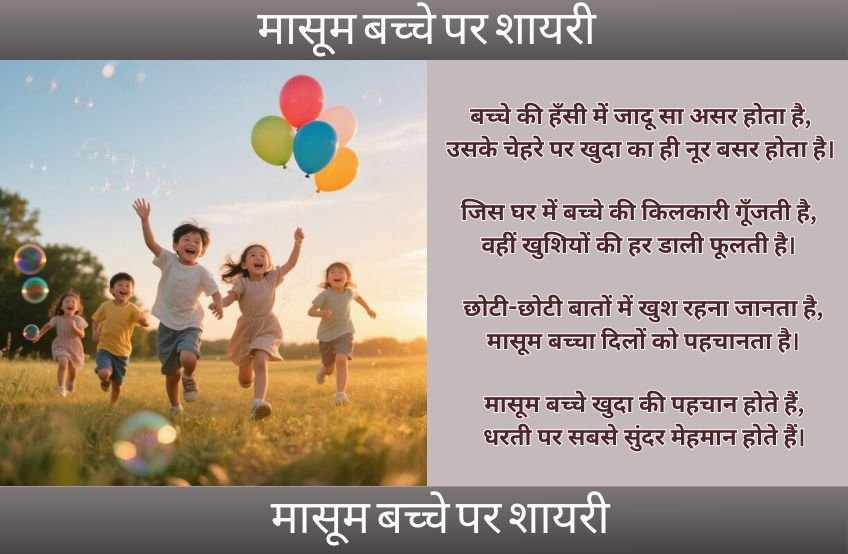 30+ Best मासूम बच्चे पर शायरी | EternalShayari.com मासूम बच्चे पर शायरी