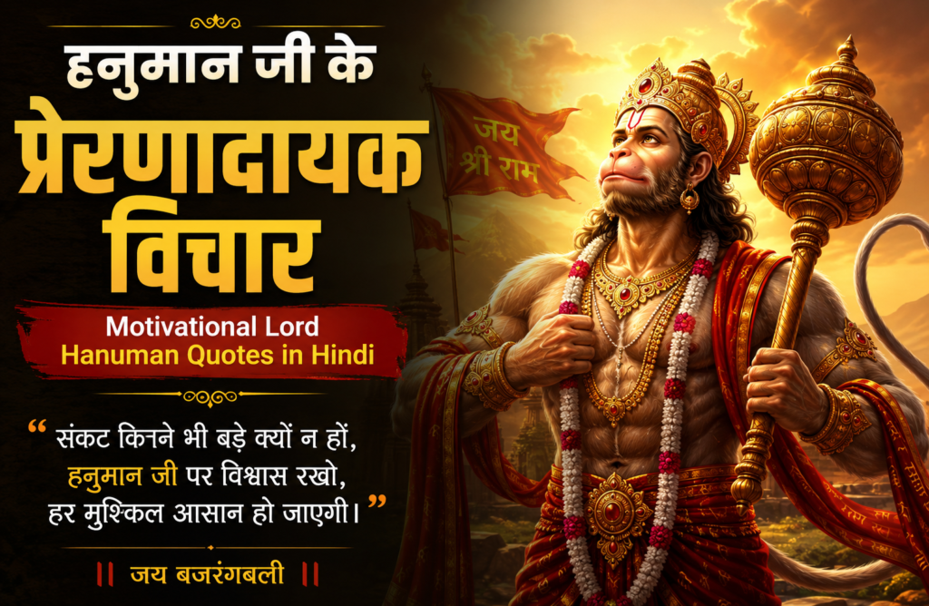 30+ Best Motivational Lord Hanuman Quotes in Hindi | Inspiring thoughts on strength and success – EternalShayari